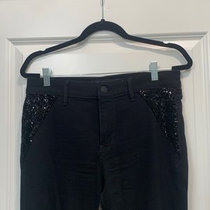 Express Black & Sequined Jeans